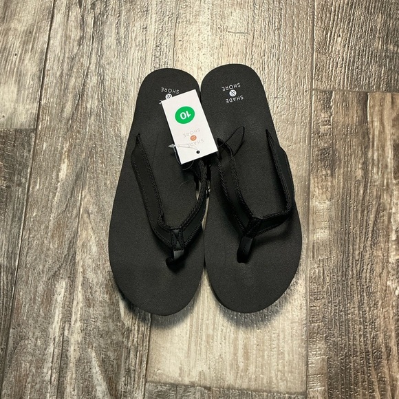 Shade & Shore Black Sandals Size 10 - Picture 1 of 7